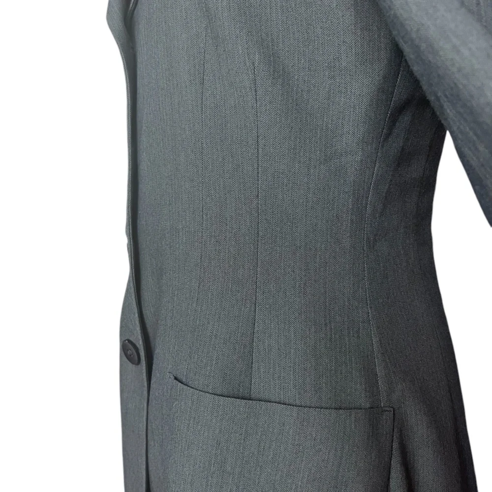Country Road Women's One Breasted Long Sleeve Gray Jacket Lapel Collar Sz 8 Used - Picture 4 of 8